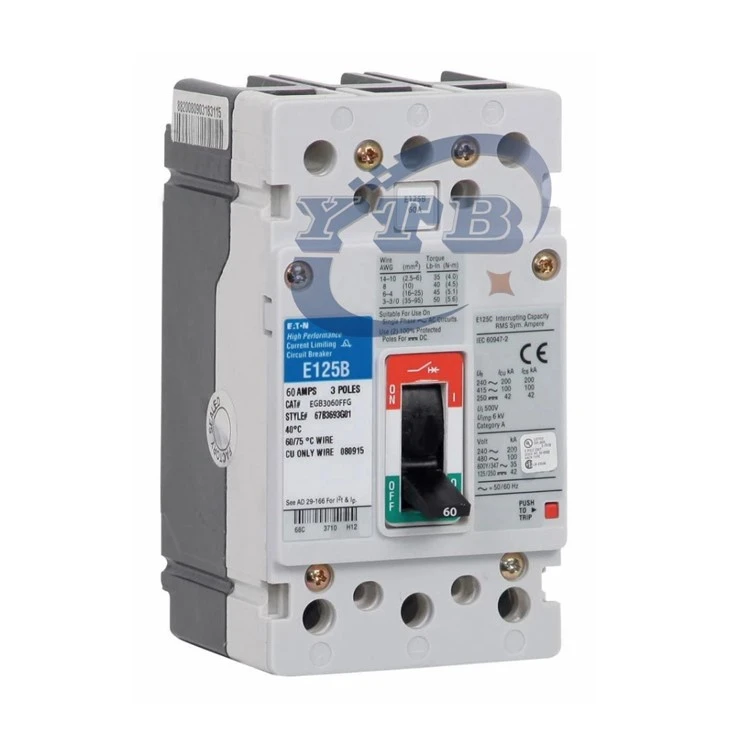 Eaton EGB3060FFG 3P 60A EG-Frame Molded Case Circuit Breaker factory Eaton EGB3060FFG 3P 60A EG-Frame Molded Case Circuit Breaker factory