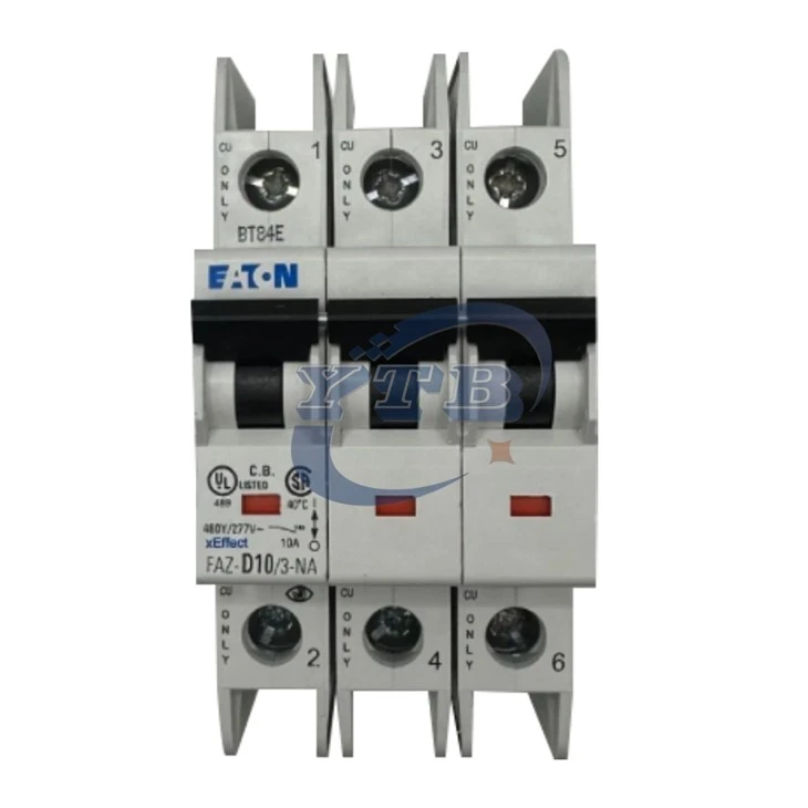 Eaton FAZ-D10/3-NA 3P 10A D Curve DIN Rail MCB