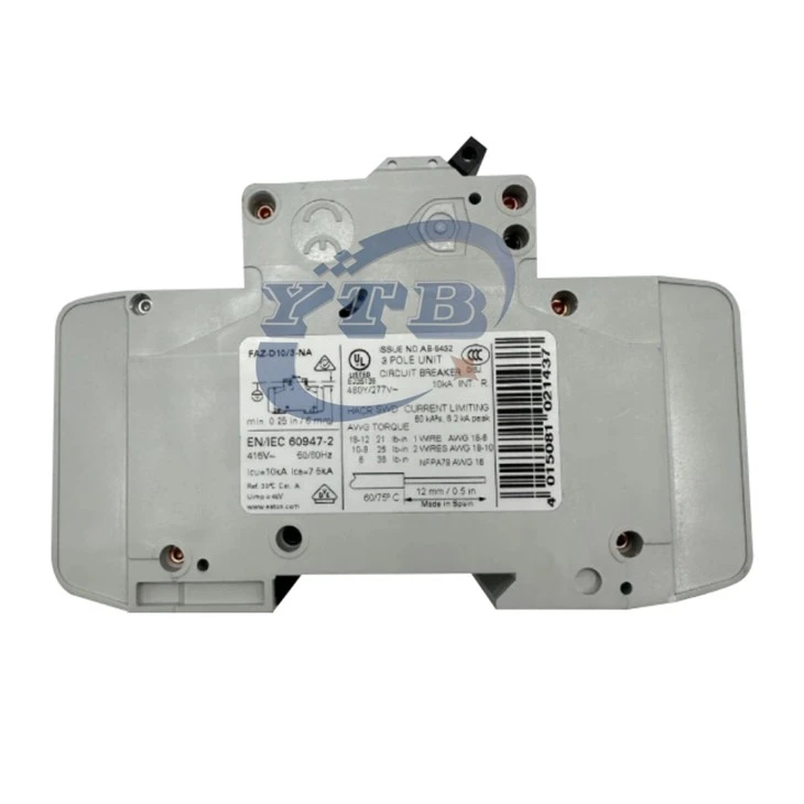 Eaton FAZ-D10/3-NA 3P 10A D Curve DIN Rail MCB factory Eaton FAZ-D10/3-NA 3P 10A D Curve DIN Rail MCB factory