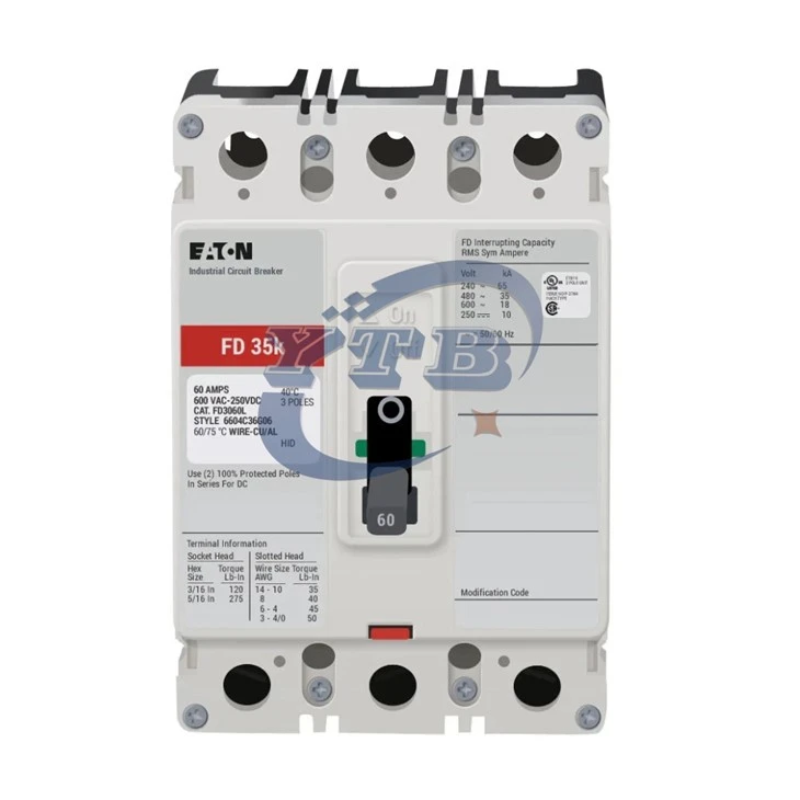 Eaton FD3060 F-Frame 3P 60A Molded Case Circuit Breaker