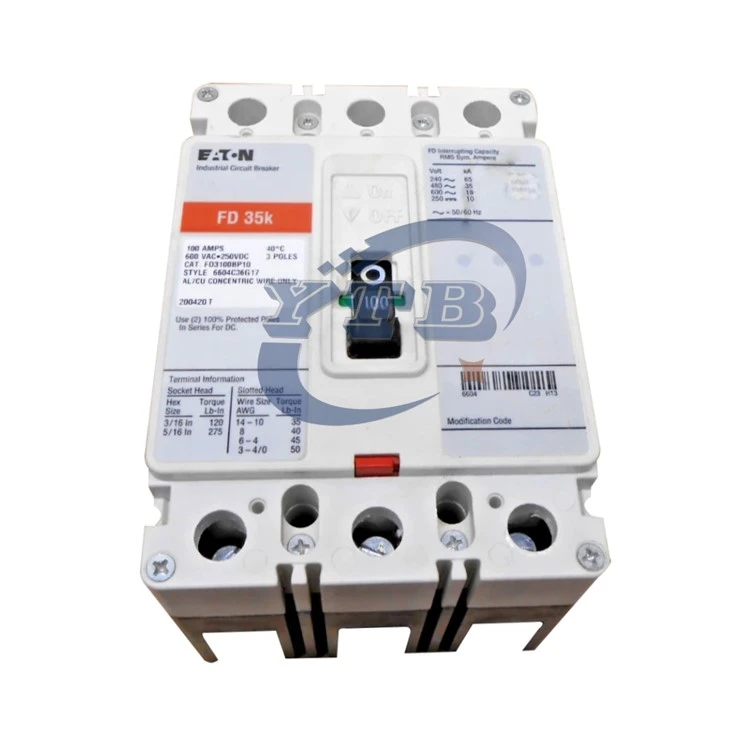 Eaton FD3100 F-Frame 3P 100A Molded Case Circuit Breaker