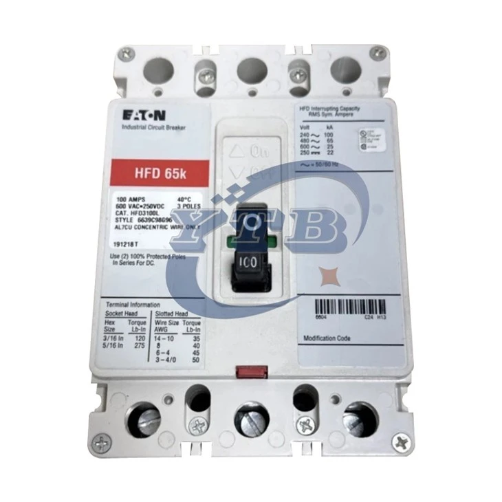 Eaton HFD3100L Series C F-Frame 3P 100A Molded Case Circuit Breaker suppliers