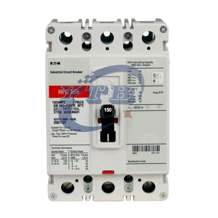 Eaton HFD3150L Series C F-Frame 3P 150A Molded Case Circuit Breaker factory Eaton HFD3150L Series C F-Frame 3P 150A Molded Case Circuit Breaker factory