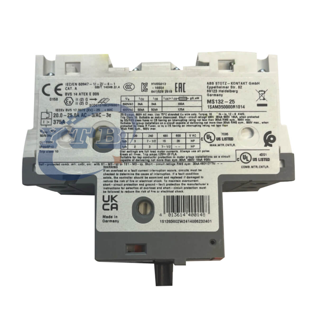 ABB MS132-25 Manual Motor Protector 20A25A ABB MS132-25 Manual Motor Protector 20A25A