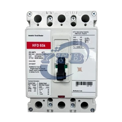Eaton HFD3200L Series C F-Frame 3P 200A Molded Case Circuit Breaker